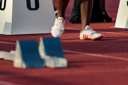 hardloper voor de start